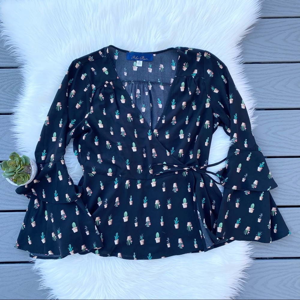 Succulent Pattern Blouse - image 1